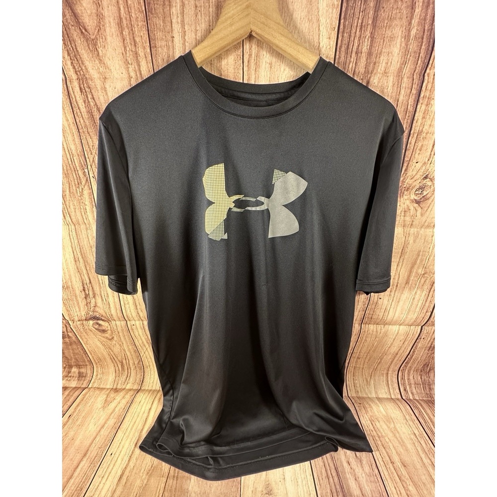 Under Armour Men's Tshirt XL Black Short Sleeve Loose Fit Heat Gear Shirt XLARGE